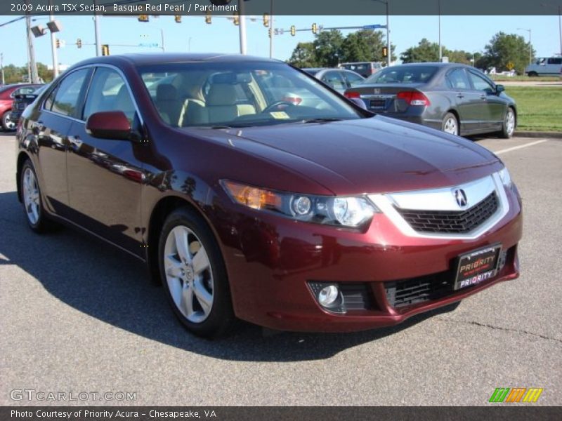 Basque Red Pearl / Parchment 2009 Acura TSX Sedan