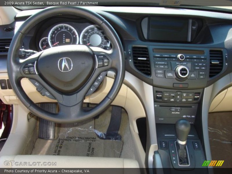 Basque Red Pearl / Parchment 2009 Acura TSX Sedan