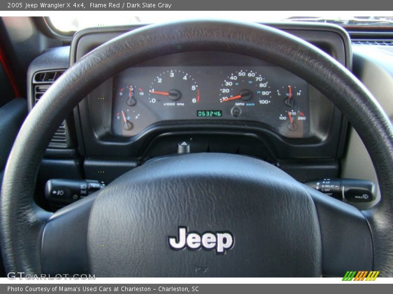 Flame Red / Dark Slate Gray 2005 Jeep Wrangler X 4x4