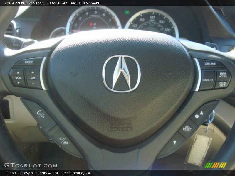 Basque Red Pearl / Parchment 2009 Acura TSX Sedan