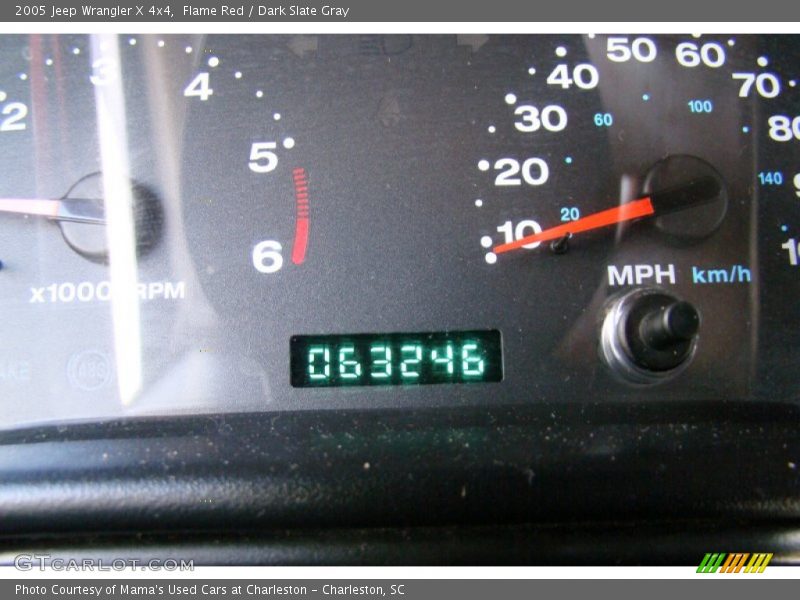 Flame Red / Dark Slate Gray 2005 Jeep Wrangler X 4x4