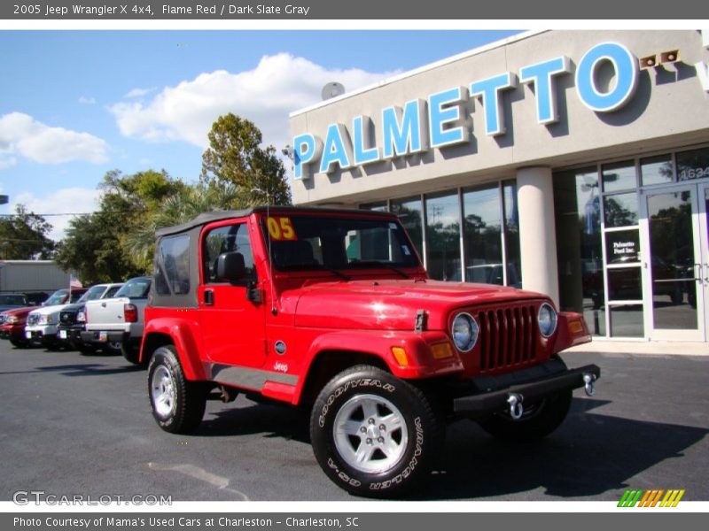 Flame Red / Dark Slate Gray 2005 Jeep Wrangler X 4x4