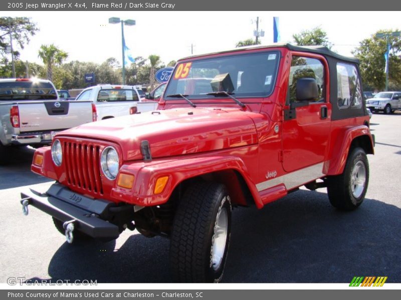 Flame Red / Dark Slate Gray 2005 Jeep Wrangler X 4x4