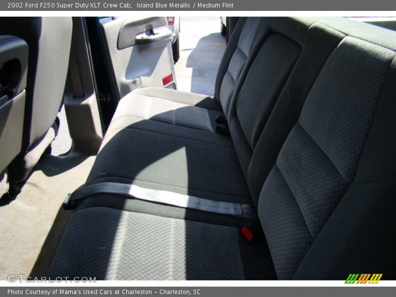 Island Blue Metallic / Medium Flint 2002 Ford F250 Super Duty XLT Crew Cab