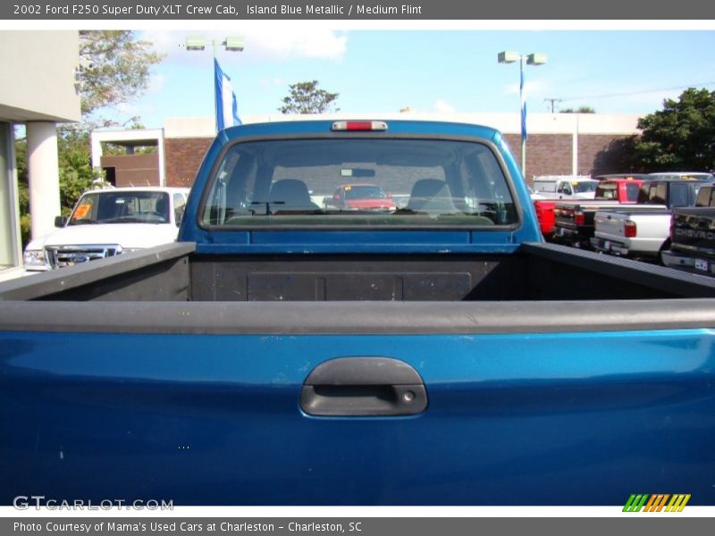 Island Blue Metallic / Medium Flint 2002 Ford F250 Super Duty XLT Crew Cab