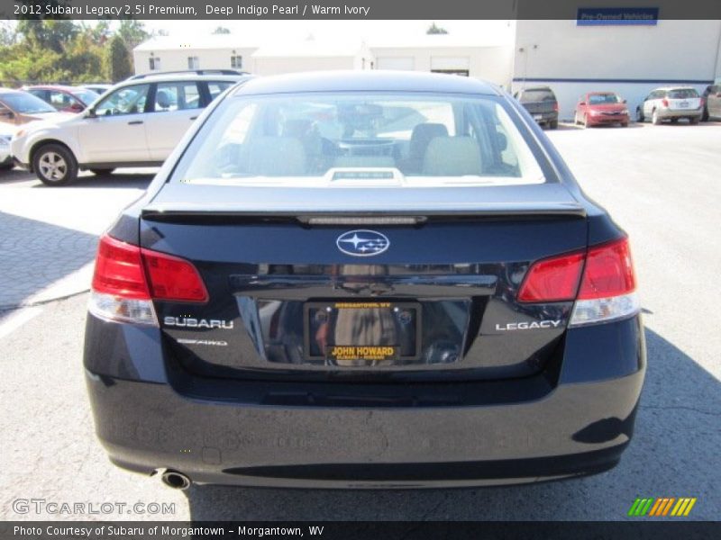 Deep Indigo Pearl / Warm Ivory 2012 Subaru Legacy 2.5i Premium