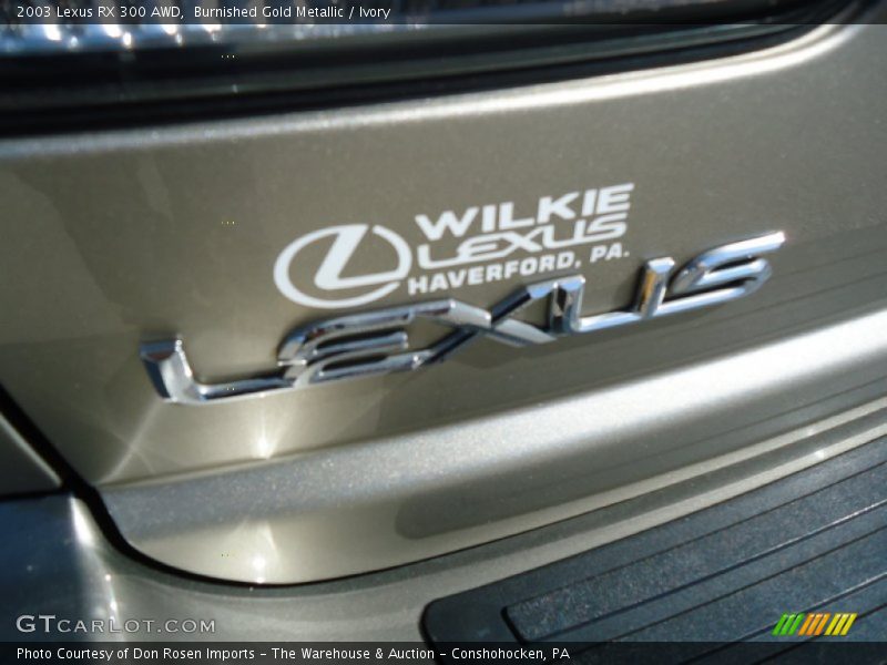 Burnished Gold Metallic / Ivory 2003 Lexus RX 300 AWD