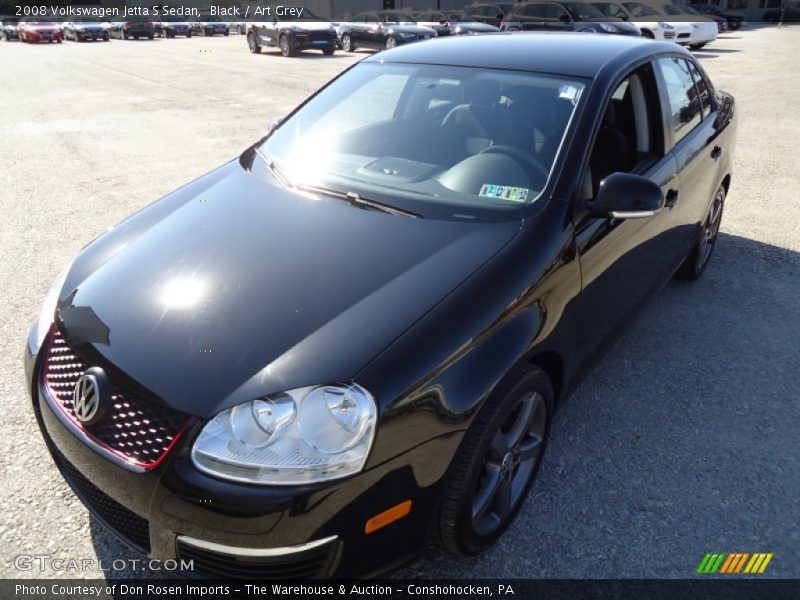 Black / Art Grey 2008 Volkswagen Jetta S Sedan