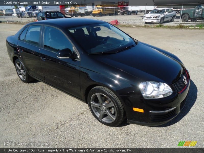 Black / Art Grey 2008 Volkswagen Jetta S Sedan