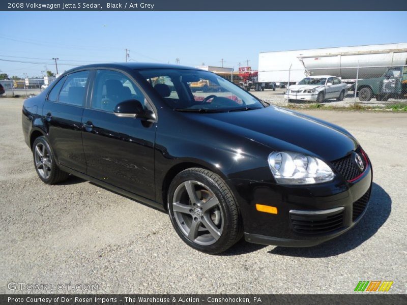 Black / Art Grey 2008 Volkswagen Jetta S Sedan