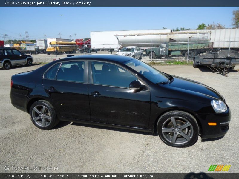Black / Art Grey 2008 Volkswagen Jetta S Sedan