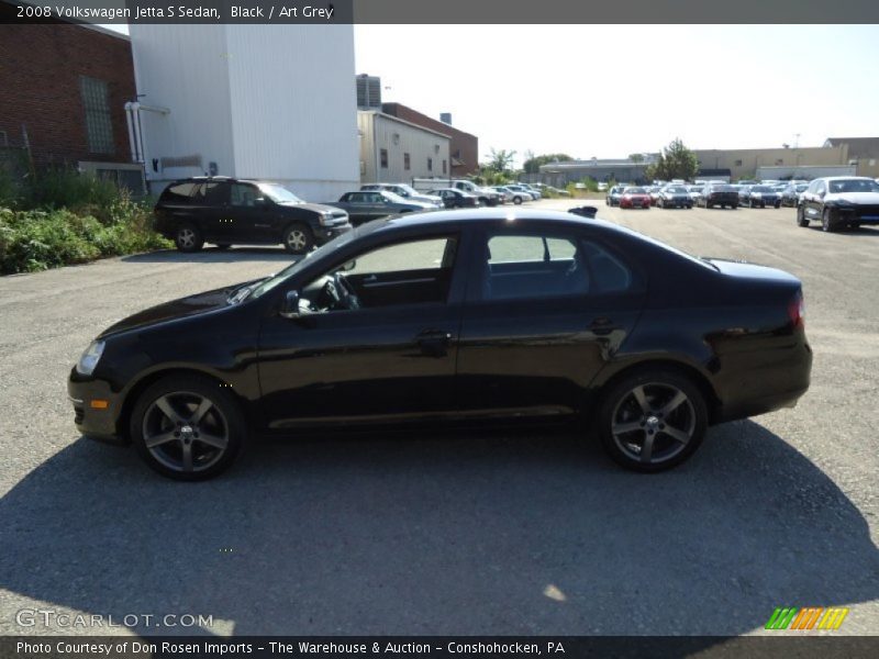 Black / Art Grey 2008 Volkswagen Jetta S Sedan