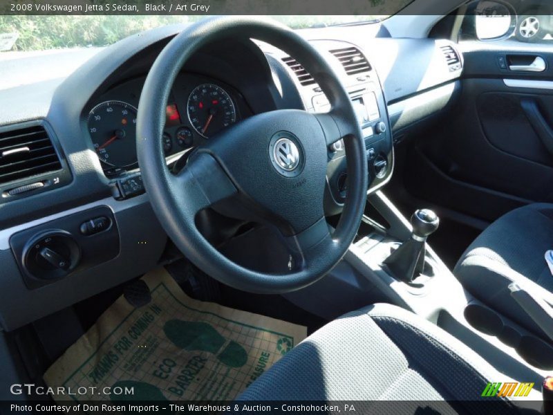 Black / Art Grey 2008 Volkswagen Jetta S Sedan