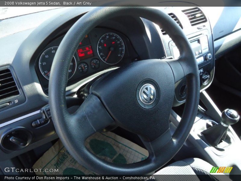 Black / Art Grey 2008 Volkswagen Jetta S Sedan