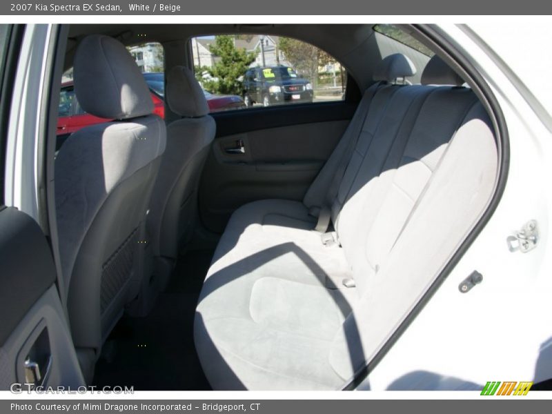 White / Beige 2007 Kia Spectra EX Sedan