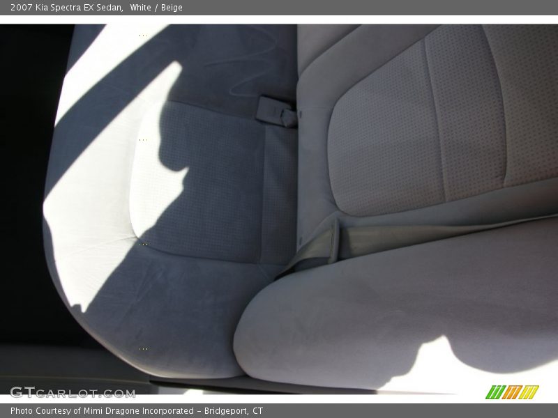White / Beige 2007 Kia Spectra EX Sedan