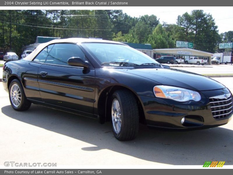 Brilliant Black Crystal / Sandstone 2004 Chrysler Sebring LXi Convertible