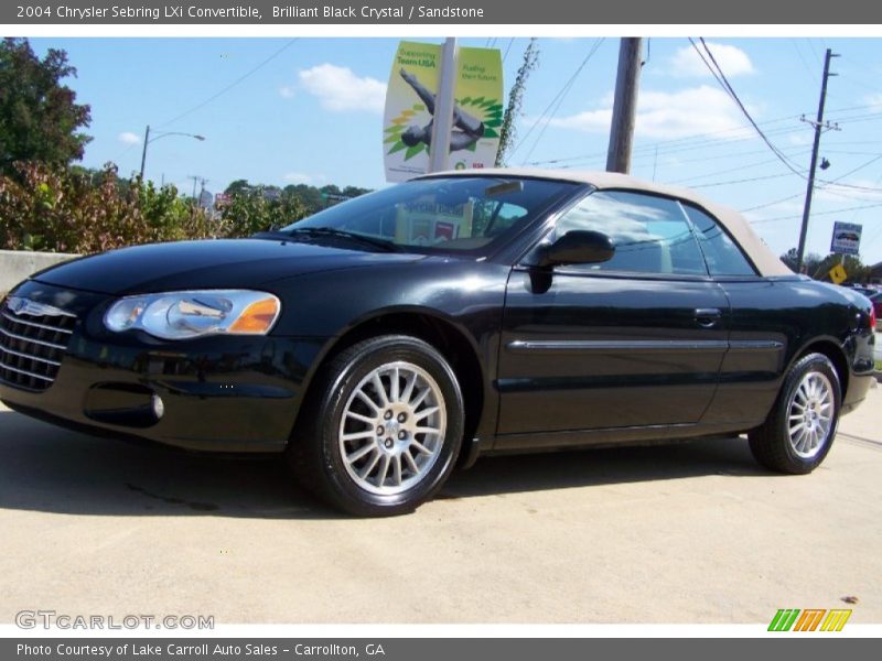 Brilliant Black Crystal / Sandstone 2004 Chrysler Sebring LXi Convertible