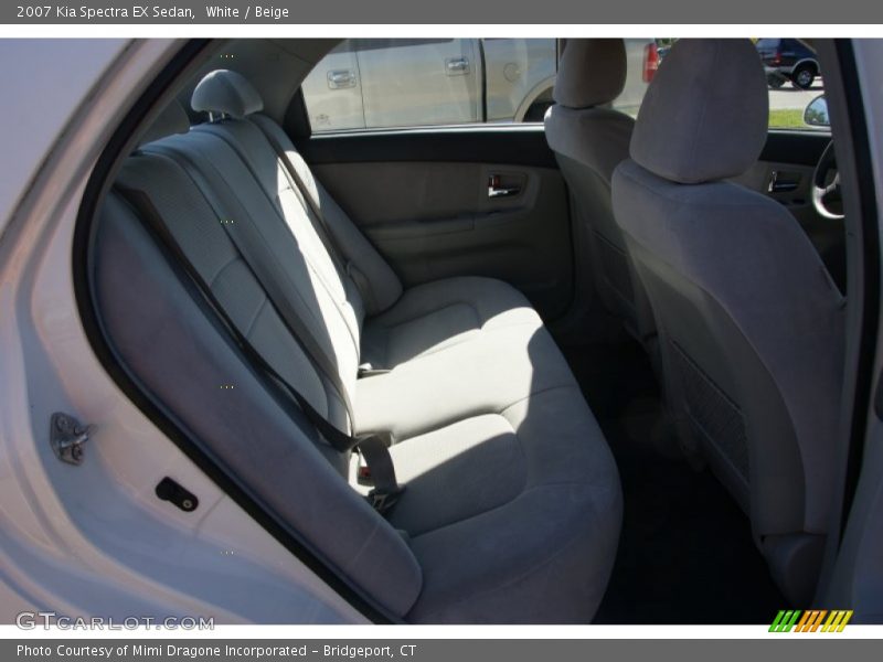 White / Beige 2007 Kia Spectra EX Sedan