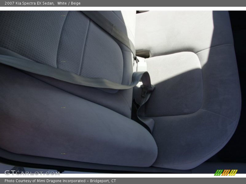 White / Beige 2007 Kia Spectra EX Sedan