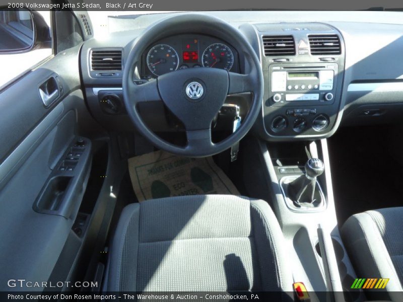 Black / Art Grey 2008 Volkswagen Jetta S Sedan