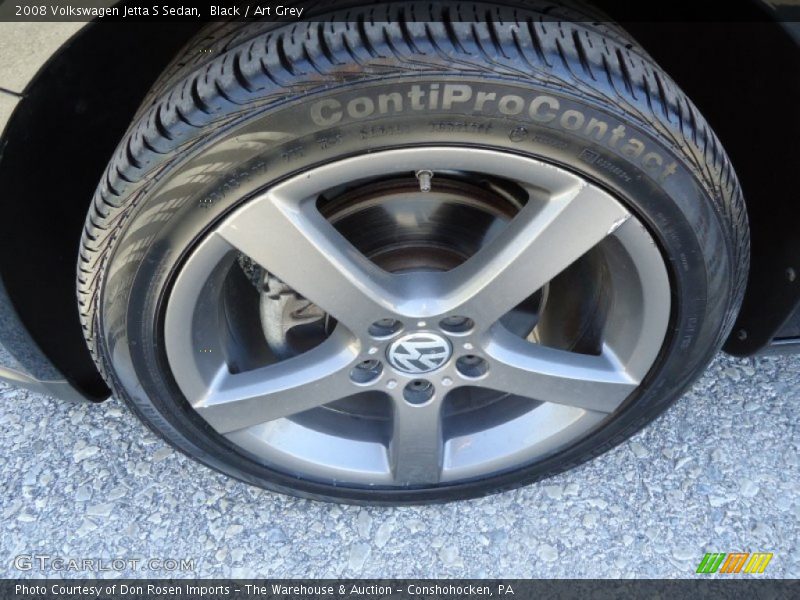 Black / Art Grey 2008 Volkswagen Jetta S Sedan