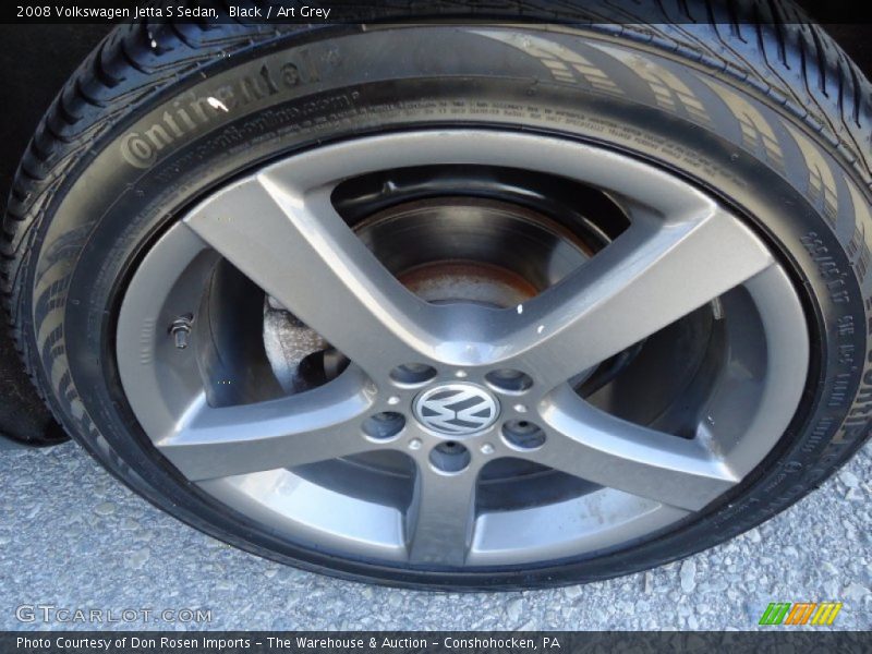 Black / Art Grey 2008 Volkswagen Jetta S Sedan