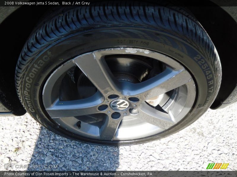 Black / Art Grey 2008 Volkswagen Jetta S Sedan
