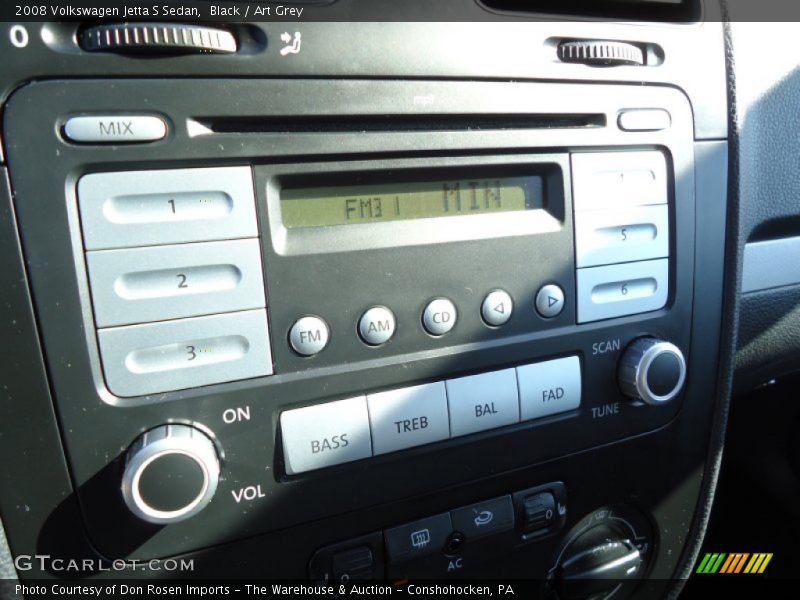 Black / Art Grey 2008 Volkswagen Jetta S Sedan