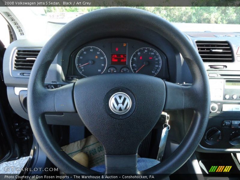 Black / Art Grey 2008 Volkswagen Jetta S Sedan