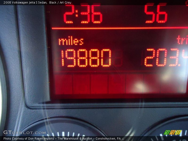 Black / Art Grey 2008 Volkswagen Jetta S Sedan