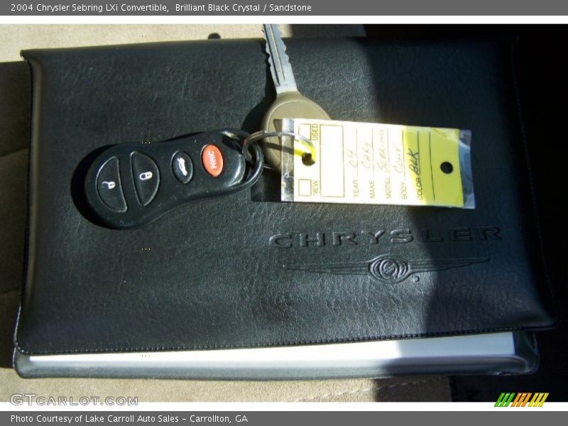Brilliant Black Crystal / Sandstone 2004 Chrysler Sebring LXi Convertible