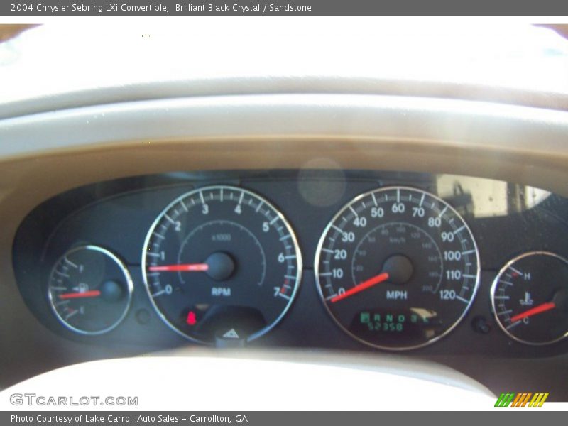 Brilliant Black Crystal / Sandstone 2004 Chrysler Sebring LXi Convertible