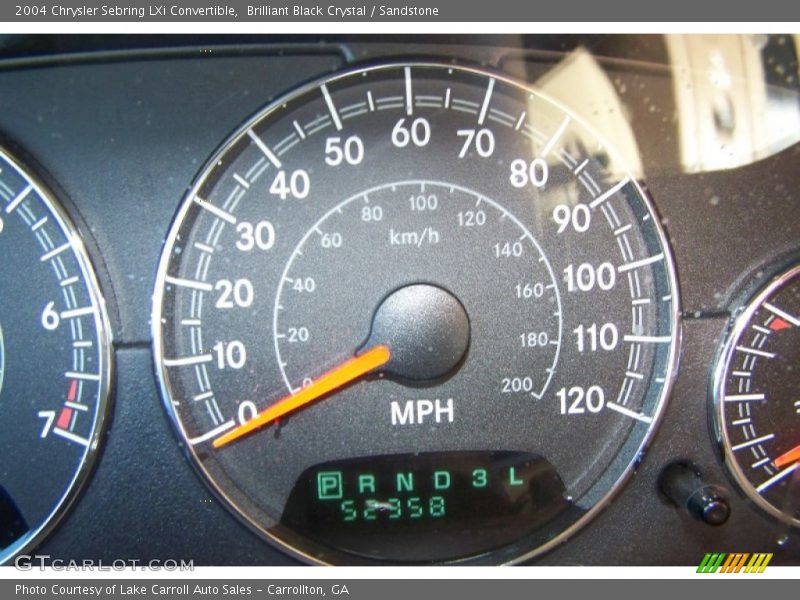 Brilliant Black Crystal / Sandstone 2004 Chrysler Sebring LXi Convertible