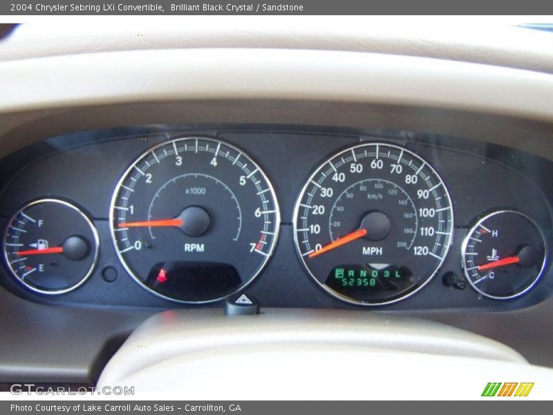 Brilliant Black Crystal / Sandstone 2004 Chrysler Sebring LXi Convertible