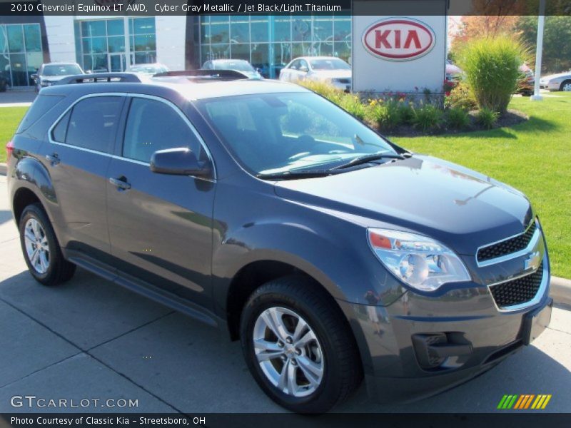 Cyber Gray Metallic / Jet Black/Light Titanium 2010 Chevrolet Equinox LT AWD