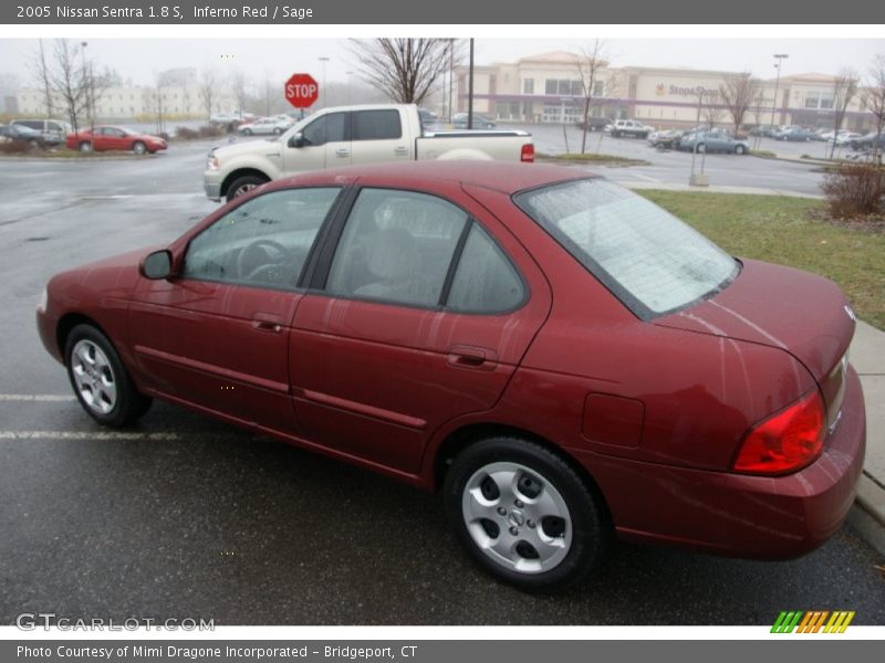 Inferno Red / Sage 2005 Nissan Sentra 1.8 S