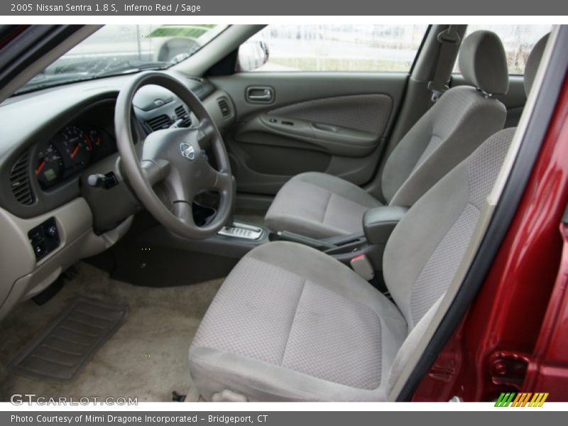 Inferno Red / Sage 2005 Nissan Sentra 1.8 S