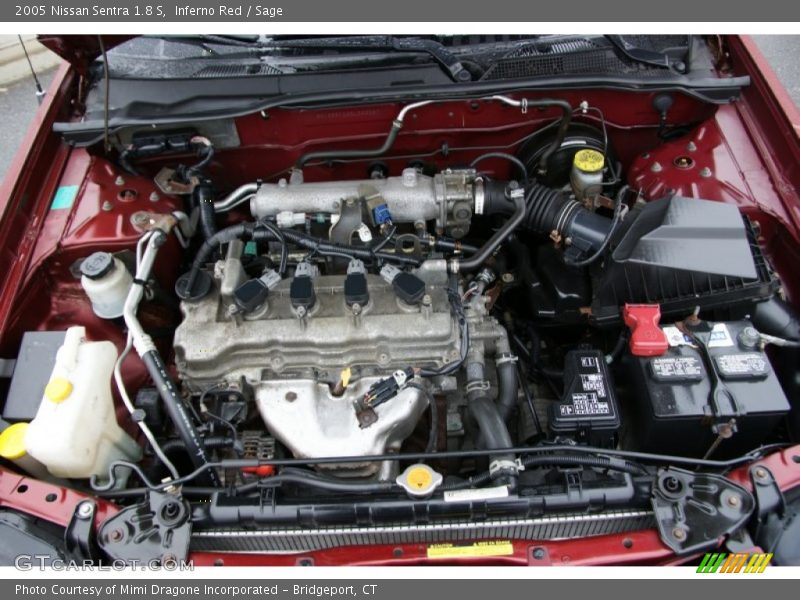 Inferno Red / Sage 2005 Nissan Sentra 1.8 S