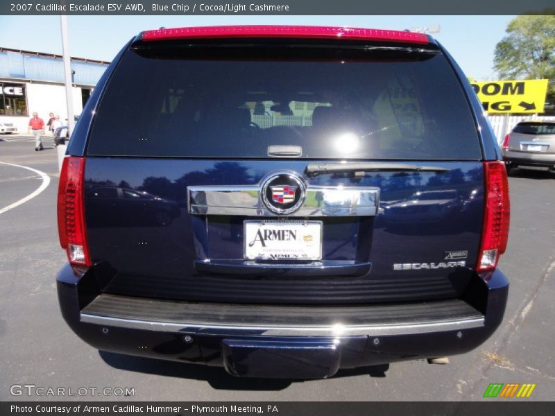 Blue Chip / Cocoa/Light Cashmere 2007 Cadillac Escalade ESV AWD