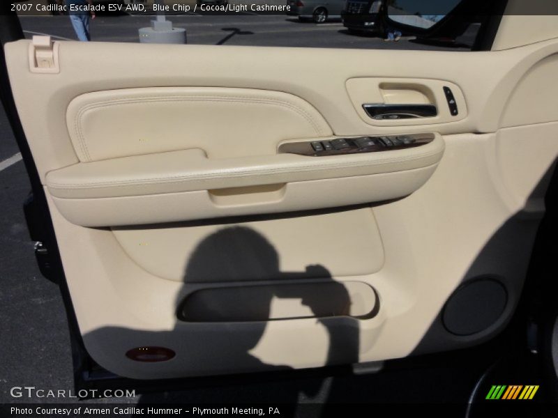 Blue Chip / Cocoa/Light Cashmere 2007 Cadillac Escalade ESV AWD