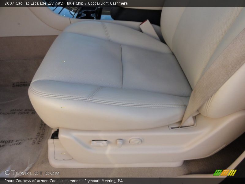 Blue Chip / Cocoa/Light Cashmere 2007 Cadillac Escalade ESV AWD