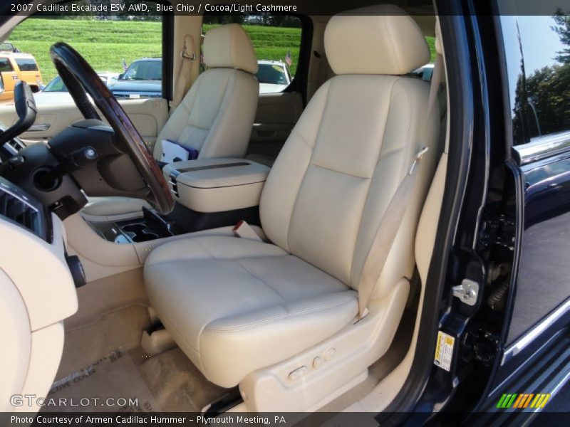 Blue Chip / Cocoa/Light Cashmere 2007 Cadillac Escalade ESV AWD
