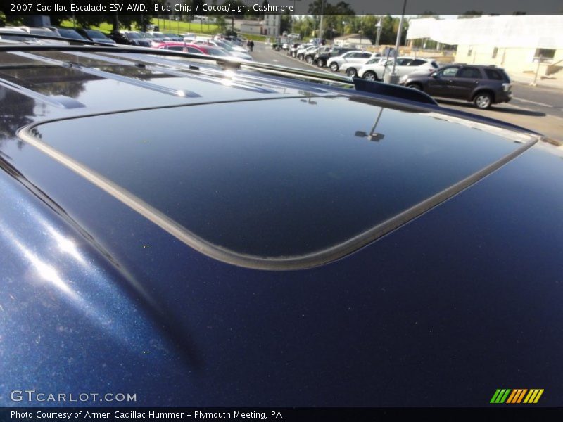 Blue Chip / Cocoa/Light Cashmere 2007 Cadillac Escalade ESV AWD