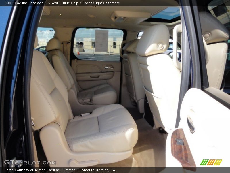 Blue Chip / Cocoa/Light Cashmere 2007 Cadillac Escalade ESV AWD