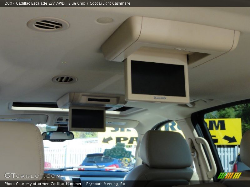 Blue Chip / Cocoa/Light Cashmere 2007 Cadillac Escalade ESV AWD