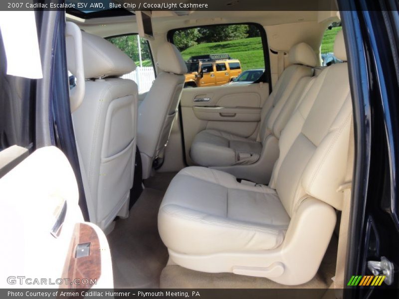 Blue Chip / Cocoa/Light Cashmere 2007 Cadillac Escalade ESV AWD