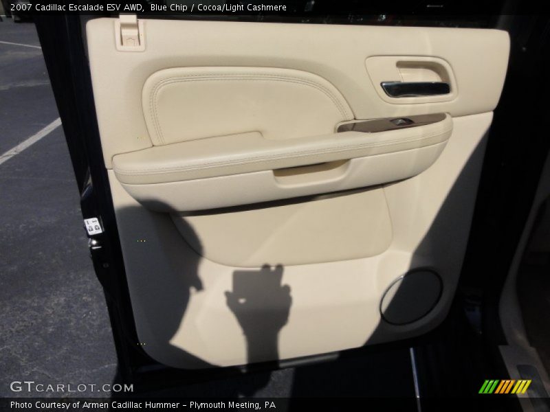 Blue Chip / Cocoa/Light Cashmere 2007 Cadillac Escalade ESV AWD