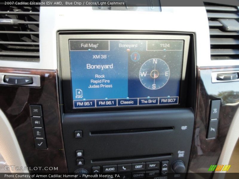Blue Chip / Cocoa/Light Cashmere 2007 Cadillac Escalade ESV AWD