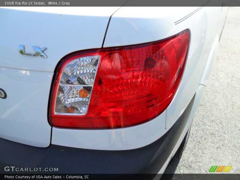 White / Gray 2008 Kia Rio LX Sedan